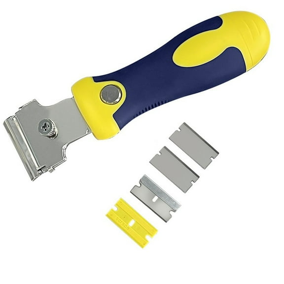 Telescopic Cleaning Scraper Tool with Interchangeable Blades for Floors