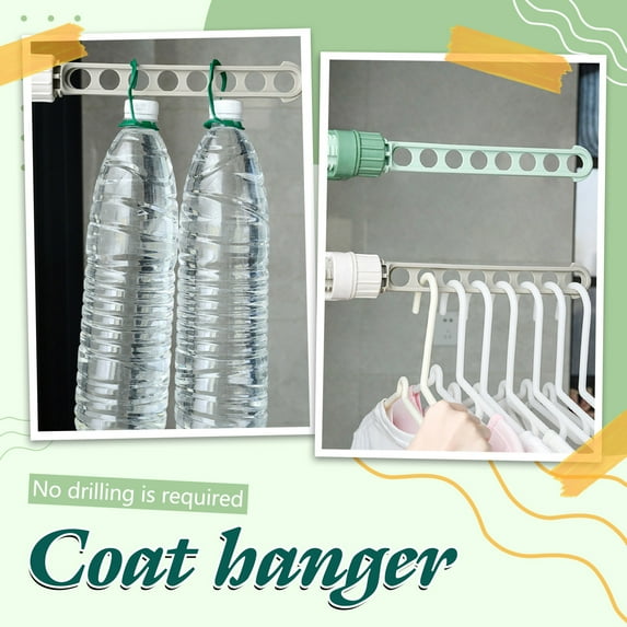 Telescopic Clothes Drying Rod with 8 Hanging Holes, Stainless Steel & Abs, Extends to 8.3cm, Strong Load Bearing for Indoor Window Use & Small Space Laundry Drying,Vsgery