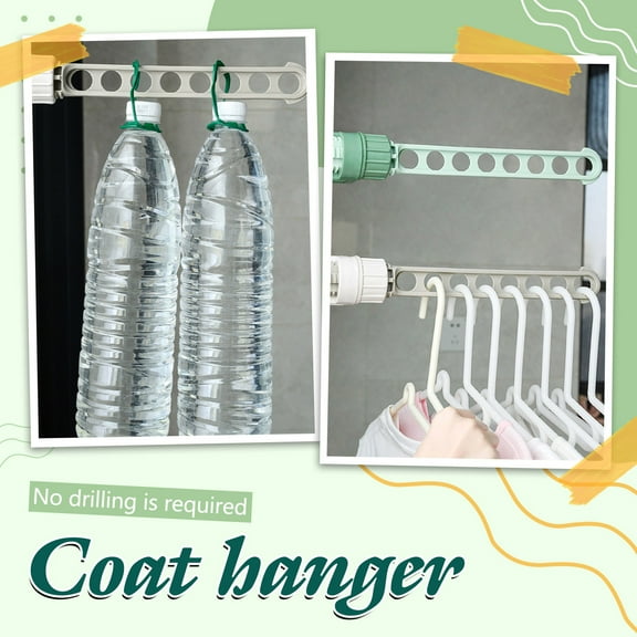 Telescopic Clothes Drying Rod with 8 Hanging Holes, Stainless Steel & Abs, Extends to 8.3cm, Strong Load Bearing for Indoor Window Use & Small Space Laundry Drying,Vsgery