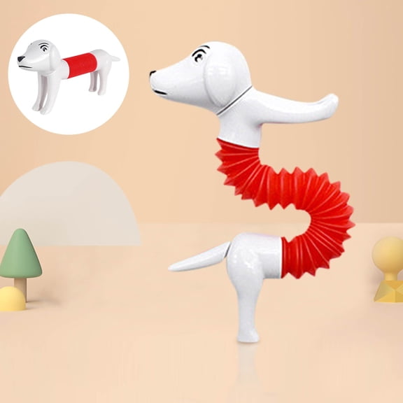 Telescopic Dog Toy, Stretchy Retractable Tube Dog Toy, Fun Decompression Sensory Toy for Kids, Stretchable Washable ABS Plastic Toy, Fine Motor Skills Development, Birthday Gift for Children