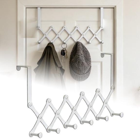 The Telescopic Door Bracket Above Adjustable Without The Need For Drilling Storage For Door Hooks Suitable For Coats Towels And Items Saving Space In Bedrooms Cap Power Rack Hooks Bag of Rags Cup