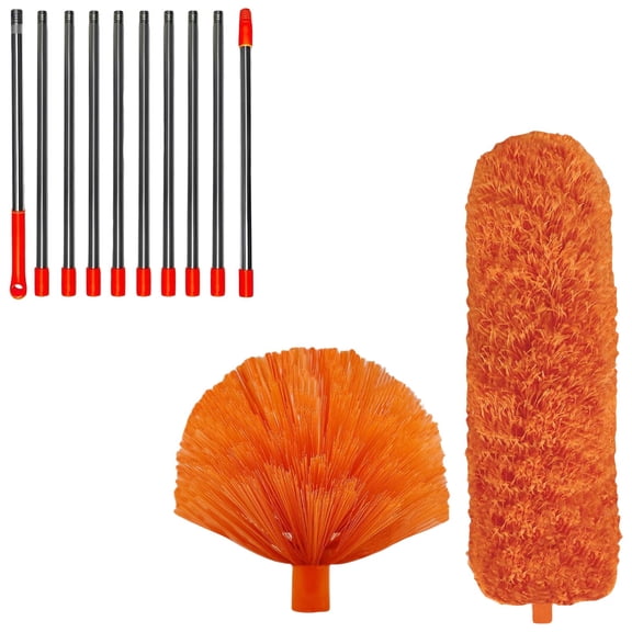 Telescopic Duster Set, And Corner Brush Cleaning Duster Set For Cleaning, Microfiber Feather Duster Cleaner With Washable Head For Ceiling Fans, Furniture