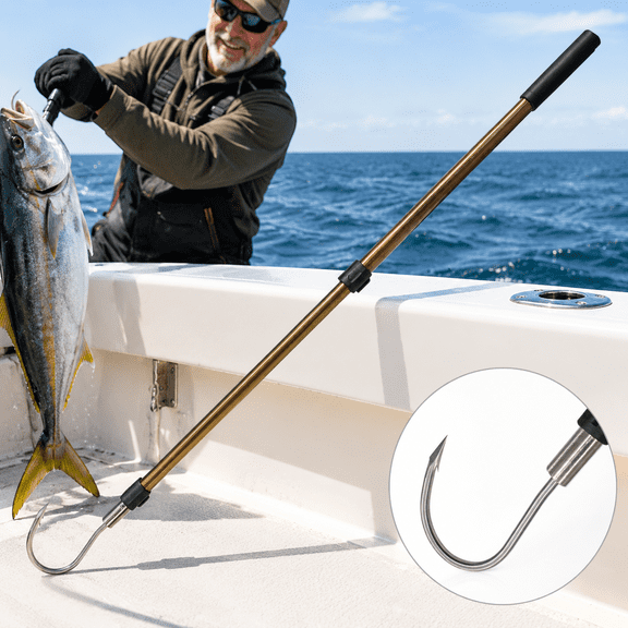 Telescopic Fishing Gaff with 1-5 Toothed Harpoons Barbed Sea Ice Fishing Spear Gig