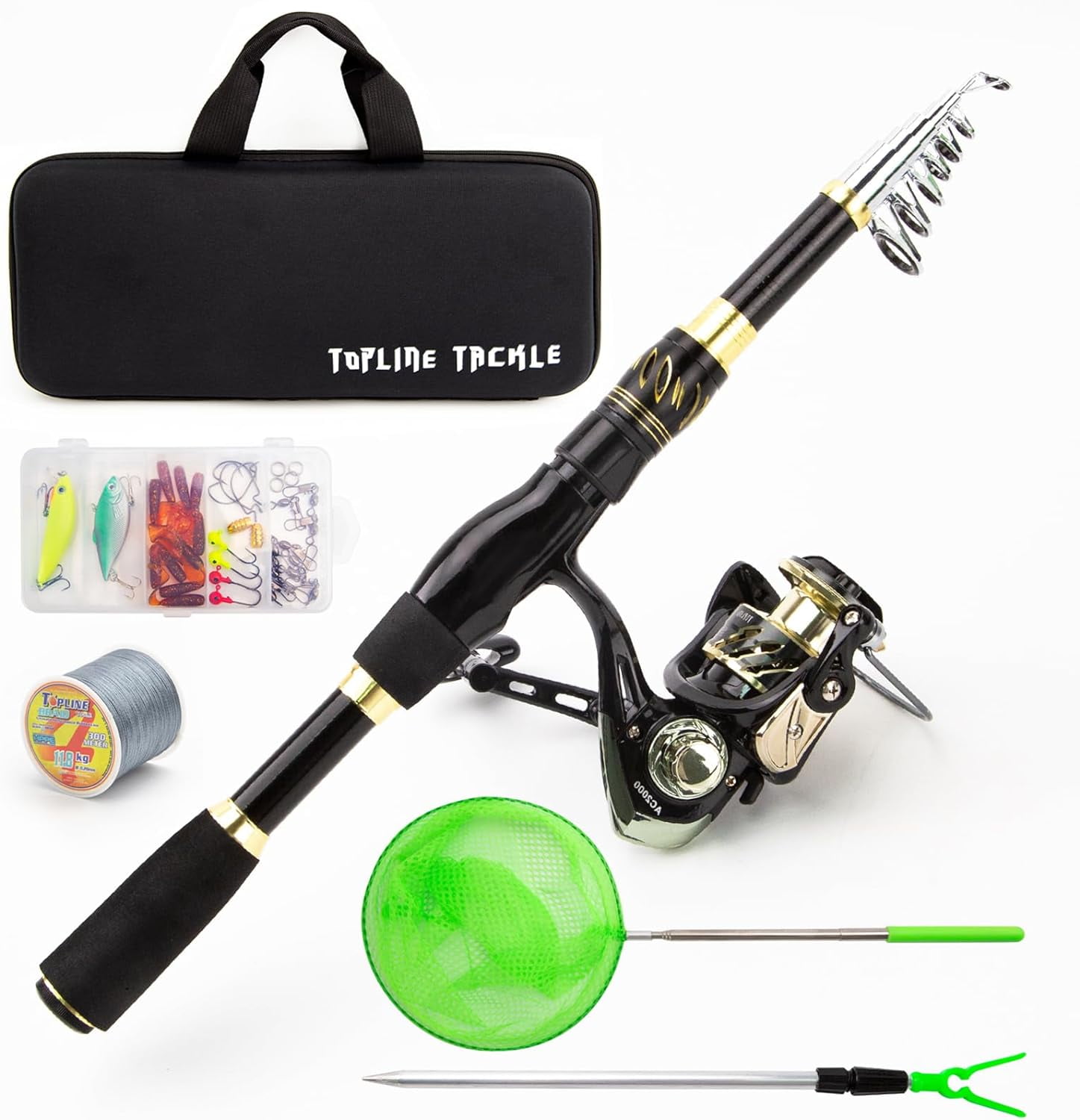 Telescopic Fishing Pole and Reels Set,Fishing Rod Combos,Telescoping