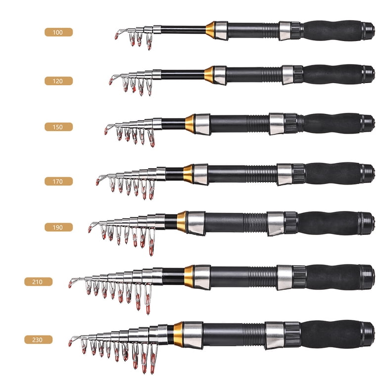Telescopic Fishing Rod 1.0m-2.3m Fishing Rod Glass Rod Super Short Mini  bass Bait Casting Fishing Rod - Walmart.com