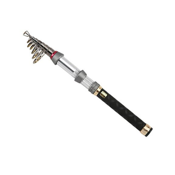 Telescopic Fishing Rod Carbon Fiber, Easy to Travel, Stainless Guides Ceramic s, Portable Outdoor Fishing Pole for Bass, Trout, Other Species - 1.3m