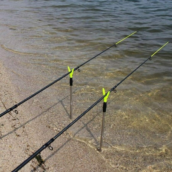 Telescopic Fishing Rod Holder, U-Head And V-Head Fishing Pole Stands, Adjustable Telescopic Aluminum Alloy Bankstick Holder, Fishing Rod Stand, Outdoor Fishing Accessory