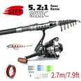 thumbnail image 1 of Fishing Rod Reel Combo - 18m 30m Telescopic Fishing Gear Set - Interchangeable Left/Right Hand Reel - Ideal for Trout & Sea Fishing, 1 of 8