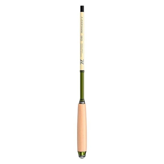 Telescopic Fishing Rod Ultra-Light Carbon Fiber And Solidwood Handle Compact Stream Pole For Carp Trout Salmon for Camping Travel Green 1.2m To 2m(1.2M)