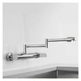 Telescopic Folding Kitchen Faucets Black Brass 360 Rotate Wall Mounted