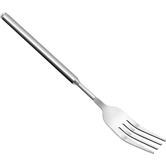 Telescopic Fork Extending Forks Stainless Steel Retractable Fork 63 cm Long Extendable Dinner Fruit Dessert Extendable Forks Barbecue Toasting Dinner 8.7~24.8inch