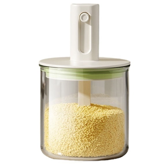 Telescopic Glass Seasoning Bottle Storage Container Spice Jars with Labels Condiment Container with Spoon