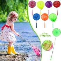 Telescopic Handle Net,Kids Extendable Fishing Insect Net,Colorful Telescopic Net For Catching Insect Bugs Fish Ladybird,Nature Exploration Toys