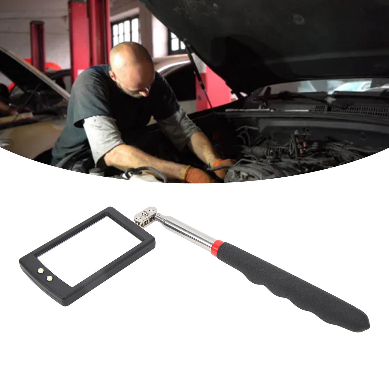 Telescopic Inspection Mirror, Easy Observation Retractable Inspection