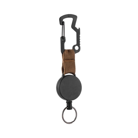Telescopic Keychain Webbing Carabiner - Lightweight Durable Adjustable Length 3-8 Inch Webbing Strap Metal Spring Hook Quick Release With Heavy Duty Metal Construction For Keys