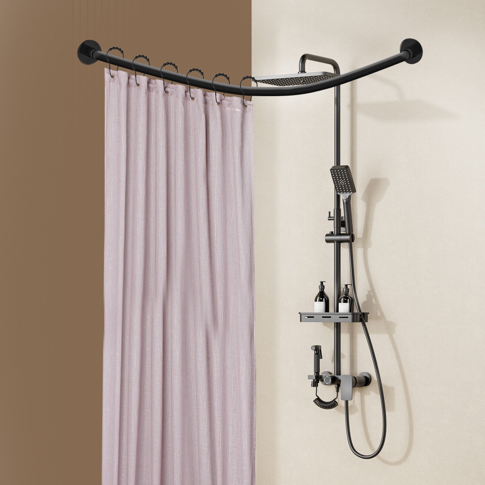 Telescopic 2024 shower rail