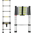 Telescopic Ladder Folding Ladder with 2 Detachable Hooks, Weight 36lbs