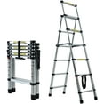 Telescopic Ladder Folding Ladder with 2 Detachable Hooks, Weight 36lbs