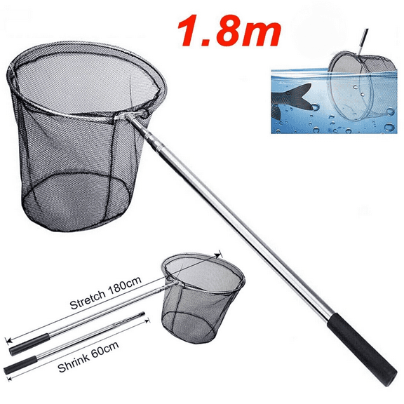 Telescopic Landing Net for Garden Pond Pool Leaf Fish Fishing Net