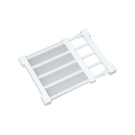 Telescopic Length 50-80Cm, Width 24Cm Wardrobe Storage Layered Partition, Expandable Closet Organizer Shelves High Strength Installation Adjustable Metal Storage Shelves Divide