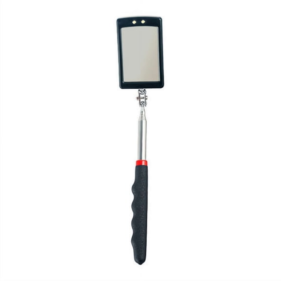 Telescopic Magnetic Pickup Tool with Extendable Rod, Automotive Repair Tool with Square Round Inspection Mirror and Flashlight Head