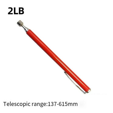 Telescopic Magnetic Pickup Tools Stainless Steel Magnet Stick Metal Suction Rods 2LB Red