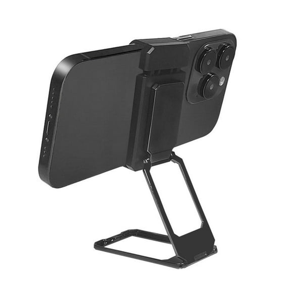 Telescopic Metal Phone Stand - Folding Holder without Sticking - Adjustable Height, for Desktop Use