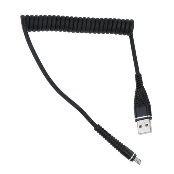 Telescopic Mobile Phone Charging Cable Portable Data Line Useful Data Transmission Charger for ( , Black)