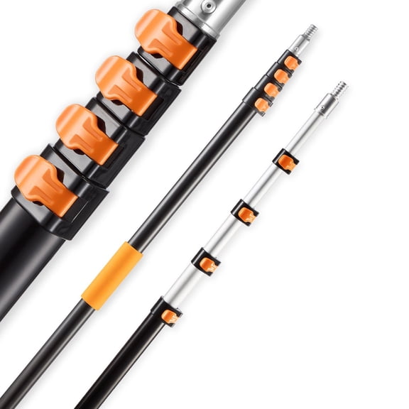 Telescopic Paint Pole 4.66-19 FT, Adjustable Extension Pole for Cleaning, Dusting & Painting, Non-Slip Grip