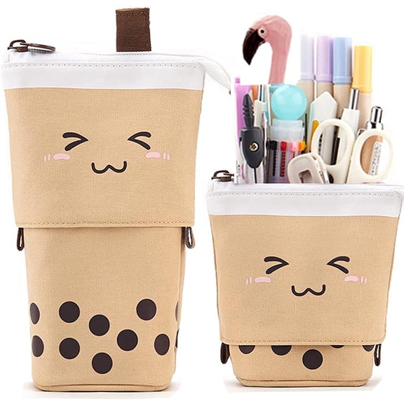 Telescopic Pencil Bag Pen Holder Pop Up Stationery Case, Stand-up Retractable Transformer Standing Organizer, Great for Christmas Holiday New Year Office