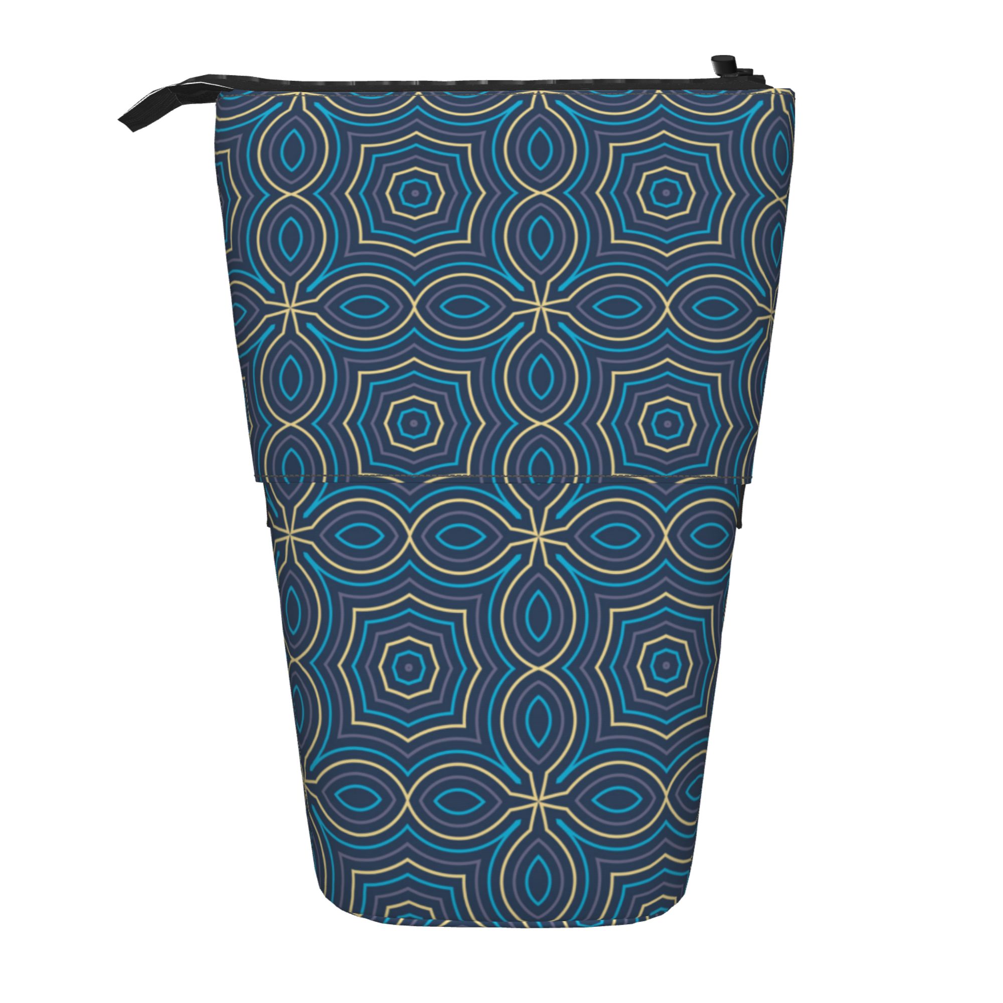 Telescopic Pencil Pouch Holder Canvas Flower Pattern Makeup Bag