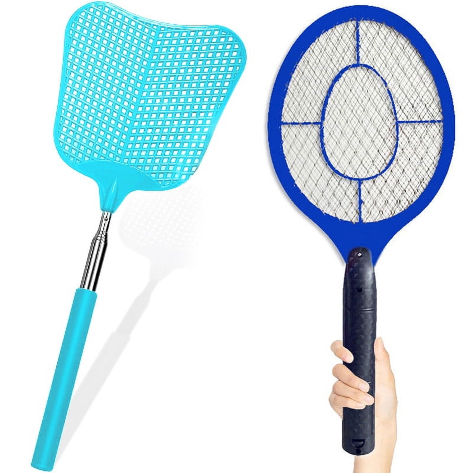 Telescopic Plastic Fly Swatter, Electric Bug Zapper Racket for Outdoor ...