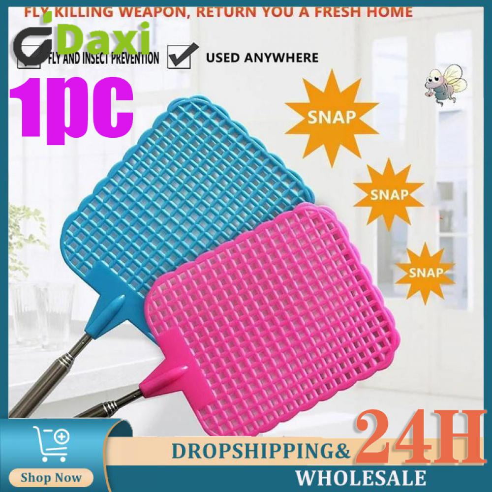 Telescopic Plastic Flyswatter Home Long Handle Flies Trap Extendable Fly Swatter Prevent Pest