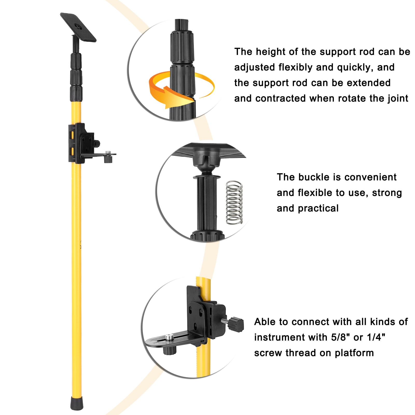 Telescopic Pole,Support 1/4''and 5/8'' Dsfen Pole Line Alloy Adjustable Lift Stand Support 1/4''and Rod Lift Lder Stand Buzhi Xibany Line Alnum Alloy
