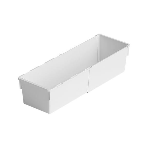 Telescopic Polypropylene Storage Box - Expandable Cabinet Organizer 18.5x4.72x6.3in for Kitchen Snacks/Cans, (White)