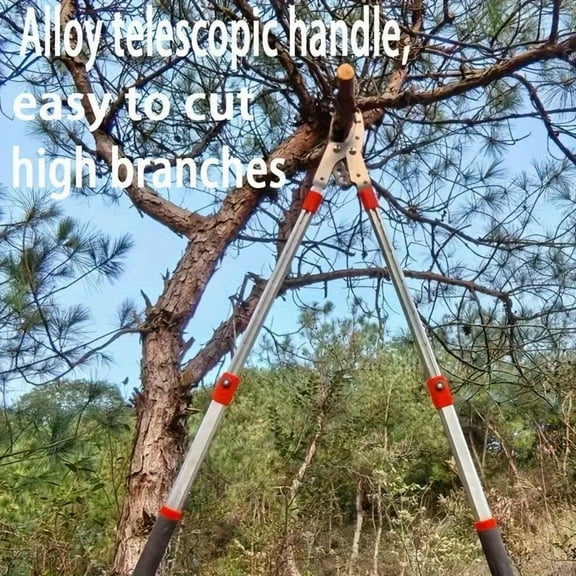 Telescopic Pruning Shears - SK5 Carbon Steel Blades for Thick Branches | Long Handle with Non-Slip Grip | Ideal for High Reach Garden & Roadway Trimming