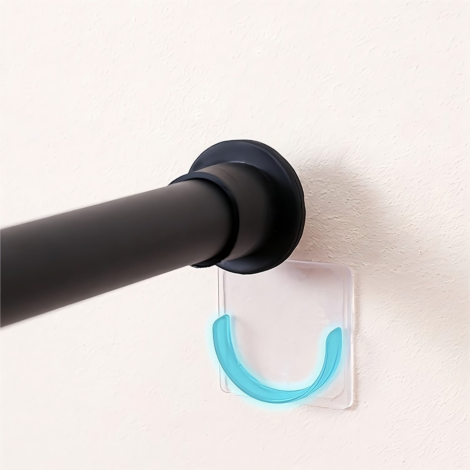 Telescopic Rod Bracket Shower Curtain Rod Bracket No Drilling