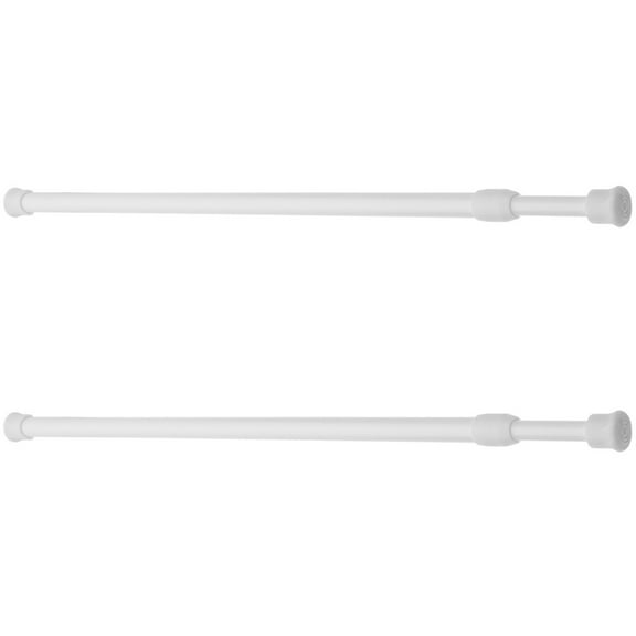 IMIKEYA 2Pcs Adjustable Window Security Bars White Tension Rods for Home Use