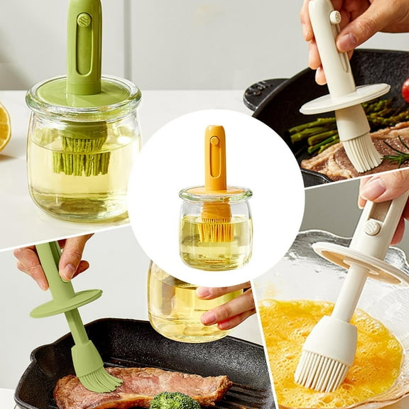 Telescopic Silicone Oil Brush Bottle, High Temp Food Grade Kitchen Brush with Bottle, Non-stick & Dishwasher Safe for Easy Cleaning, Perfect for Grilling, Baking, and Everyday Cooking