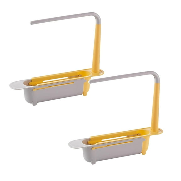 Clearance Rack under $8 Telescopic Sink Caddy Hanging Sponge Holder Expandable Rubber Sink Drainer Rack Saddle Faucet Caddy Kitchen Organizer Adjustable Soap Holder For Store Dish Sponge Scourin