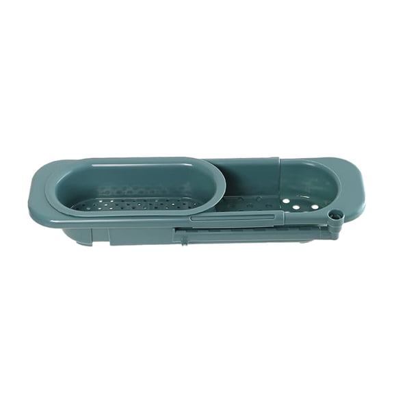 Telescopic Sink Organizer – Expandable Drain Shelf for Sponges, Brushes & Veggies – Adjustable Retractable Rack, Space-Saving Kitchen Storage