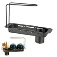thumbnail image 1 of Telescopic Sink Storage Rack, Adjustable Stainless Steel Sink Caddy 14.6-16.9 Inches, 2-in-1 Expandable Drain Basket Organizer for Kitchen Bathroom Sponges Soap Towels Brushes, 1 of 12