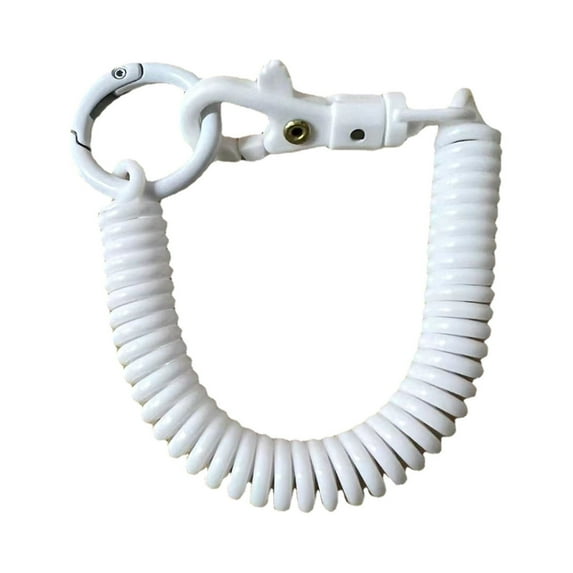Telescopic Spring Lanyard Keychain - Retractable Phone Strap, Bag Accessory, Car Key Holder with Secure Buckle Closure, 1-Pack