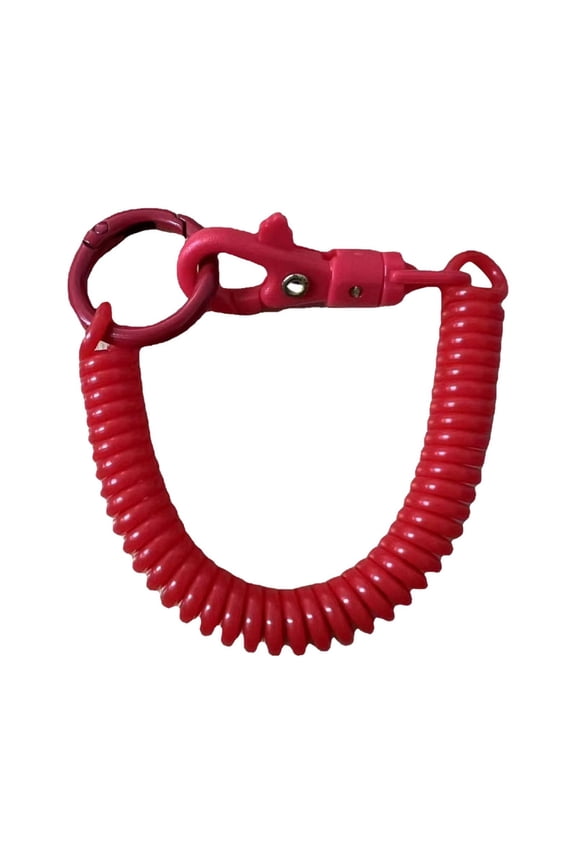 Telescopic Spring Lanyard Keychain with Carabiner Clip for Keys Phones and Bag Accessories