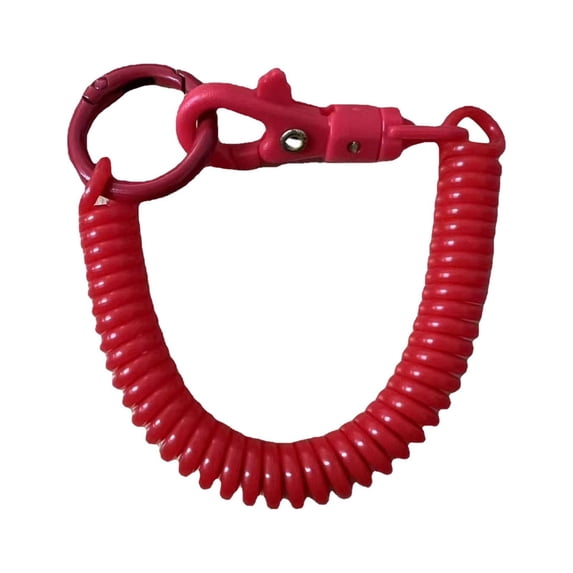 Telescopic Spring Lanyard Keychain with Carabiner Clip for Keys Phones and Bag Accessories
