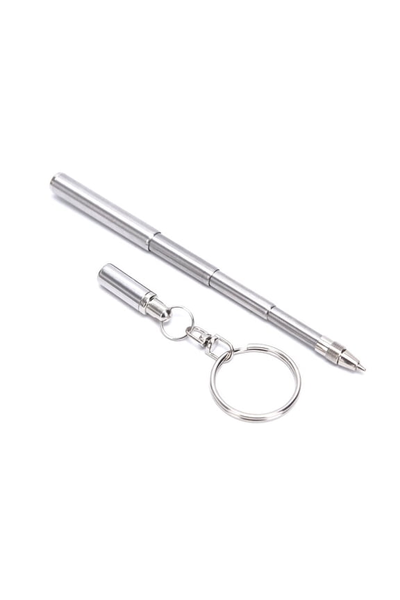 Telescopic Stainless Steel Pen Keyring Keychain Emergency Signature Tool GA DLWA