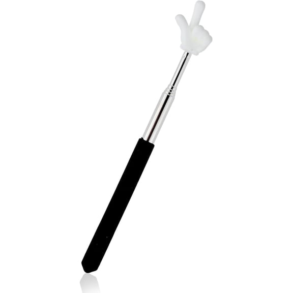 Telescopic Teacher Pointer Extendable Pointer Stick for Classroom Retractable Hand Pointer Finger Pointer Stick Mini Classroom Pointer for Elementary School Kindergarten Teacher(Black)