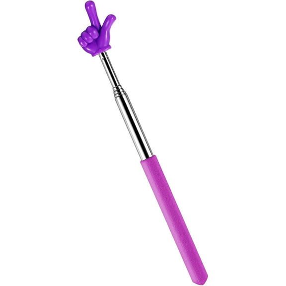 Telescopic Teacher Pointer Extendable Pointer Stick for Classroom Retractable Hand Pointer Finger Pointer Stick Mini Classroom Pointer for Elementary School Kindergarten Teacher(Purple)