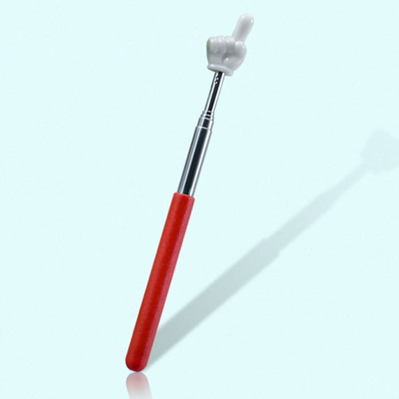 Telescopic Teacher Pointer,Mini Anti-slip Finger Shape Blackboard Presenter Stick for Classroom Supplies