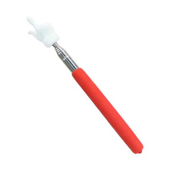 Telescopic Teacher's Finger Pointer, Extendable Handheld Pointer with Frosted Grip for Classroom Presentations and Whiteboards